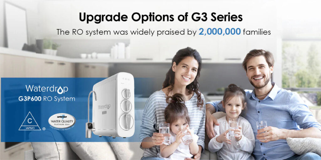 Waterdrop Ersatzfilter Waterdrop G3P600 Umkehrosmoseanlage – 600 GPD, 8000 Liter, Reduziert TDS, Generalüberholt Umkehrosmose Wasserfilter Anlage